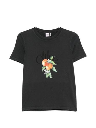 Chlo&eacute; bedrucktes Baumwoll-T-Shirt