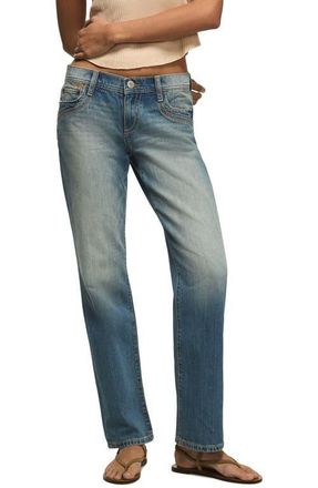Lucky Brand Easy Rider Low Rise Straight Leg Jeans in Warrant Wash at Nordstrom, Size 25 X 32