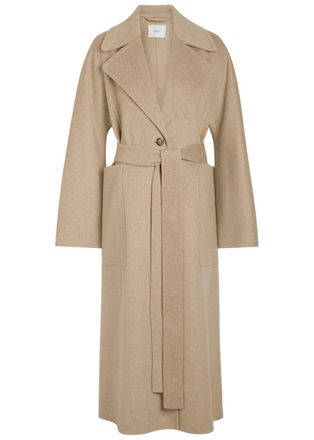 Joseph Spencer Belted Wool and Cashmere-blend Trench Coat - Light Brown - 44 (UK16 / XL)