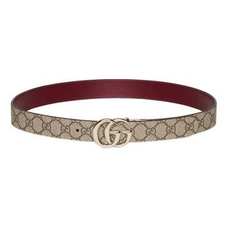Gucci (WMNS) Gucci 25 GG Marmont Reversible Belt Beige 659417-92TIG-9792