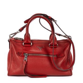 Prada Small Bauletto Boston Small schoudertas