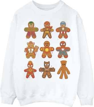 MARVEL Dames/Dames Avengers Kerstmis Gingerbread Sweatshirt (Wit)