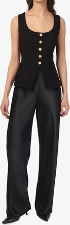 Cami NYC Nolan Suede Corset Top In Black