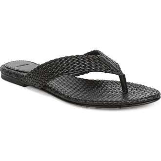 Vince Lotus Flip Flop in Black at Nordstrom, Size 9.5