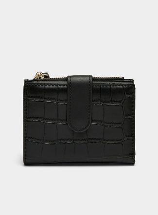 Simons Womens Bifold faux-croc wallet