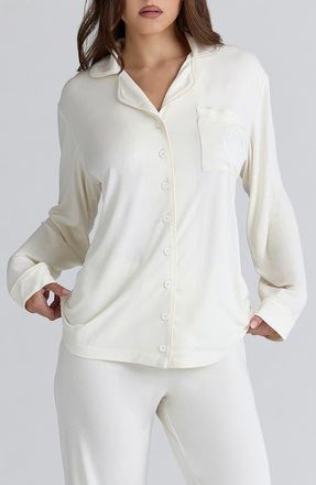 House of CB Classic Pajama Top in White at Nordstrom, Size X-Large