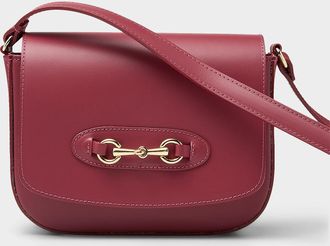 Simons Womens Metal buckle leather saddle bag Exclusive collection from Italy
