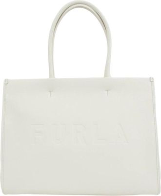 Furla Tote Bianco - Dames - Shoppers - Wit - ONE Size - Leer - Tassen