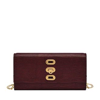 Fossil Womens Penrose Wallet on String, red, Large