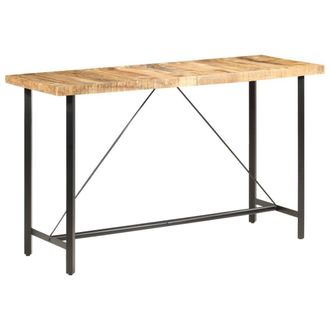 Berkfield Home Bar Table 180x70x107 cm Rough Mango Wood in Brown | Size: 180 x 70 x 107 cm