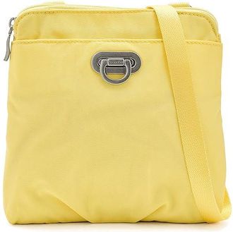 Baggallini Coastal Flip Lock Mini Crossbody Cross Body Womens Handbags Butter Yellow, Nylon