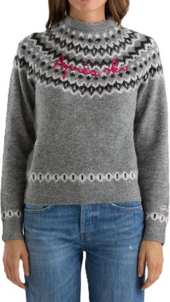 MC2 Saint Barth Nordic Knit Sweatshirt With Embroidered Script Detail