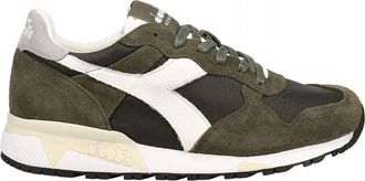 Diadora Mens Trident 90 Ripstop Lace Up Sneakers In Green Rosemary