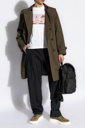 Versace T-shirt With Colorful Print, Mens, White