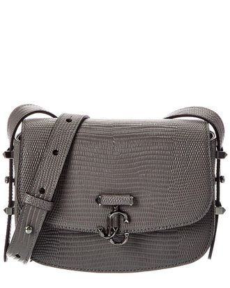 Jimmy Choo London Lizard-Embossed Leather Crossbody