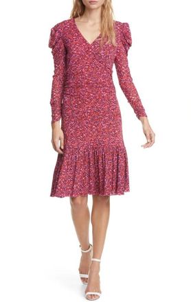 Diane Von F&uuml;rstenberg Alyssa Puff Long Sleeve Dress Size M