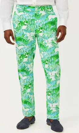 Lilly Pulitzer Mens Stuff Mizner Stretch Pant In Capri Blue Galloping Gals