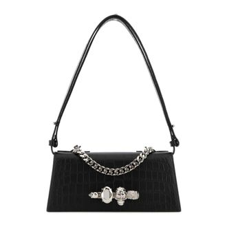 Alexander McQueen Alexander McQueen, Shoulder Bags, female, Black, Size: ONE SIZE Jewelled Shoulder Mini