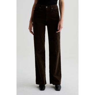 AG - Adriano Goldschmied Kora High Waist Wide Leg Corduroy Jeans in Rich Umber at Nordstrom Rack, Size 30