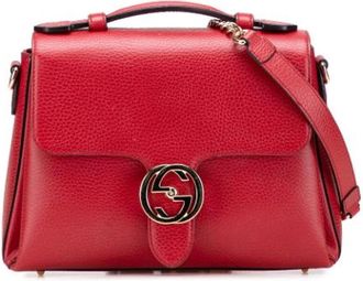Gucci Pre-owned Handbags, female, Red, Size: ONE SIZE Pre-owned Leather Handbag