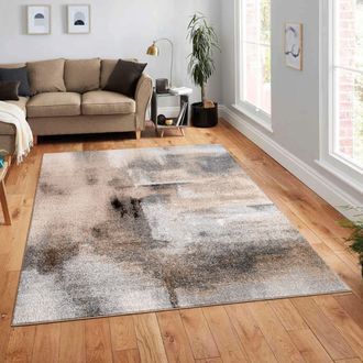 Paco Home Paco Home - Alfombra Salon Pelo Corto Abstract Vintage Se Puede Lavar En La Lavadora Suave 160x220 Cm, Multicolor 2