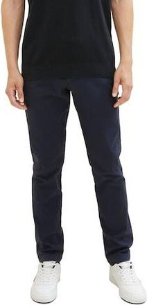 Tom Tailor Chinohose TOM TAILOR, Herren, Gr. 31, L&auml;nge 34, blau (navy), Obermaterial: 97% Baumwolle, 3% Elasthan, Strukturmuster, slim fit lang, Hosen Chinohose,