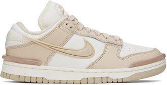 Nike Beige & Off-White Dunk Low Twist Sneakers