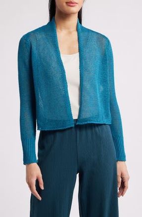 Eileen Fisher Organic Linen & Organic Cotton Cardigan in Dragonfly at Nordstrom Rack, Size Xx-Small