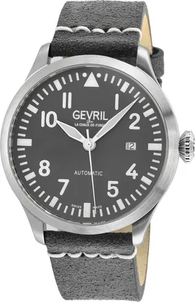 Gevril Group Vaughn Automatic Grey Dial Mens Watch 43505