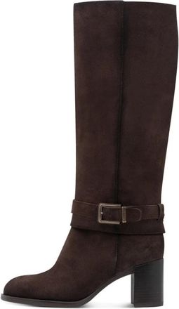 Tamaris Lange Laars - Dames - Laarzen met Hak - Bruin - 40 EU - Leer - Schoenen