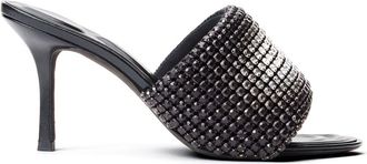 Alexander Wang Heiress 85mm crystal mules - women - Calf Leather/Calf Leather/glass/Calf Leather - 37.5 - Black
