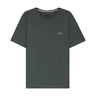 HUGO BOSS Heren Mix&Match Geborduurd Logo T-shirt (Groen)