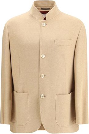 Brunello Cucinelli Beige Cashmere Mens Coat