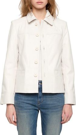 Zadig&Voltaire LIamys Leather Jacket in Judo at Nordstrom, Size Large