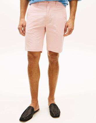 Tommy Hilfiger Mens Tommy Hilfiger Denton 9.5 Inch Essential Mens Twill Shorts - Delicate Petal - Pink - Size: 32/36