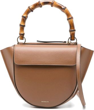Wandler Mini Hortensia Handbag In Brown Calf Leather