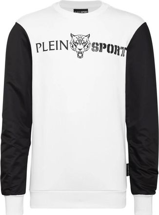 Plein Sport Heren, Sweatshirts & Hoodies, Wit, Maat: M Katoen