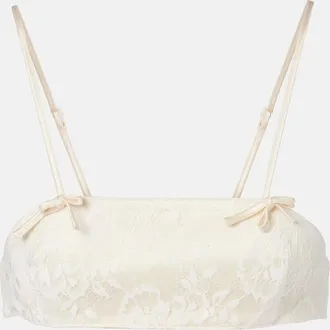 Aya Muse Eteri bow-detail lace bra top
