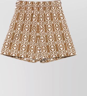 Max Mara geometric knee-length lightweight shorts side pockets