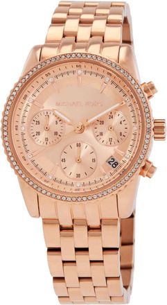 Michael Kors Bryant Chronograph Quartz Rose Gold Dial Ladies Watch MK7531