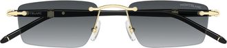 Montblanc Sunglasses Mb0484 S 001 Black/Gray Gold Men