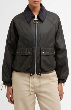 Barbour Marron Waxed Cotton Jacket in Grey/Dress at Nordstrom, Size 10 Us