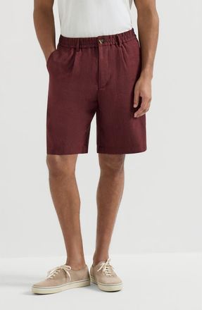 Brunello Cucinelli Chevron Bermuda shorts in Cherry at Nordstrom, Size 52 It