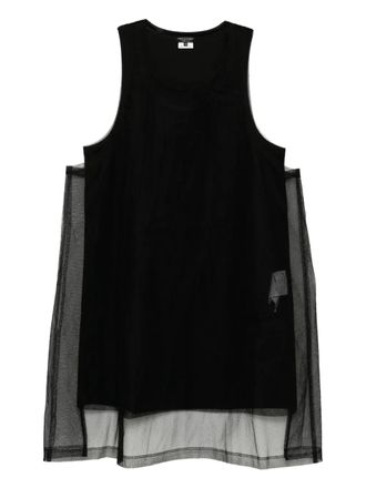 Comme Des Gar&ccedil;ons double-layer vest - Black
