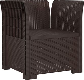 vidaXL Sill&oacute;n Individual Apariencia De Ratan Pp Marr&oacute;n Vidaxl