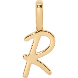 Made by Mary Script Initial Charm Gold Vermeil in Gold Vermeil Initial R at Nordstrom
