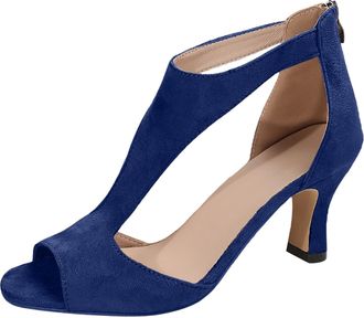 Generic Navy Heels For Women Transverse Arch Support Ladies Low Wedge Navy Sandals Black Wedge Sandals For Women Silver Low Block Heel Shoes Slippers Summer F