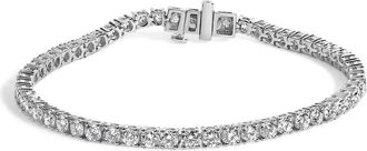 House of Brilliance IGI Certified 14K White Gold 6.0 Cttw Lab Grown Diamond Tennis Bracelet