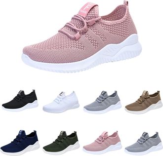 Generic Womens Comfort Walking Shoes Size 5.5, Lightweight Breathable Mesh Sneakers Orthopedic Running Training Shoes Soft Comforble Slip On Trainers with Arc