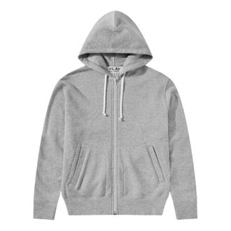 Comme Des Gar&ccedil;ons SS25 Heart Back Emblem Hooded Zip Up Grey AX-T342-051-2